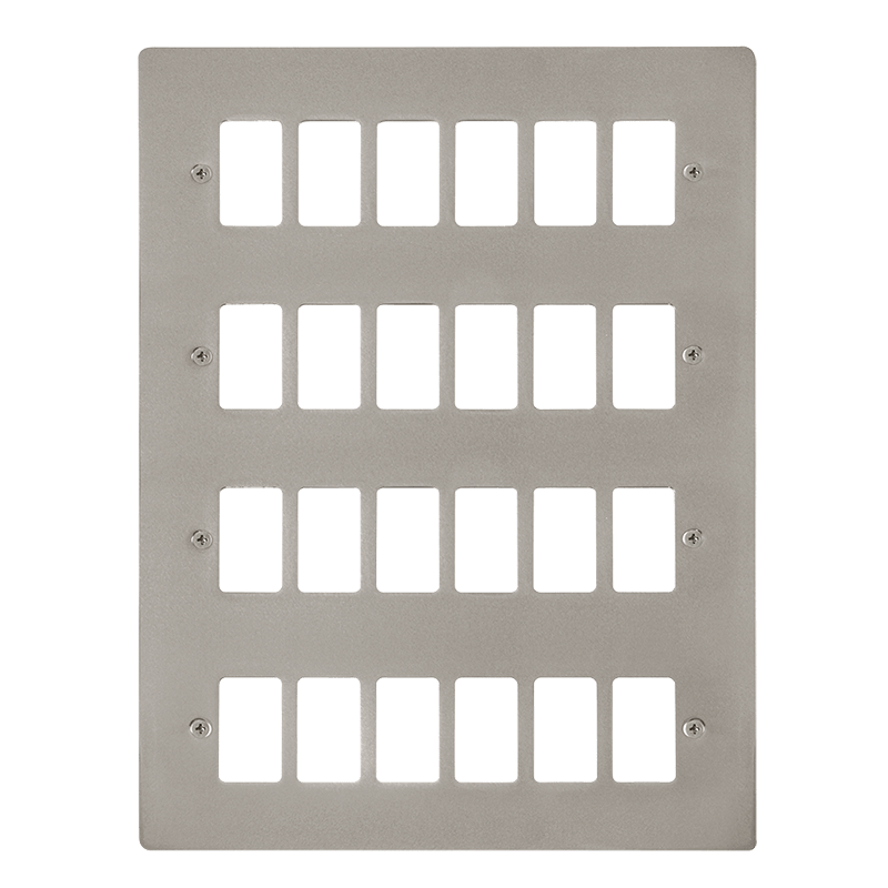 Click GridPro 24 Gang GridPro Frontplate - Pearl Nickel – FPPN20524