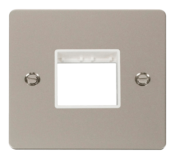 Click MiniGrid 1 Gang Plate Twin Switch Aperture - White – FPPN402WH