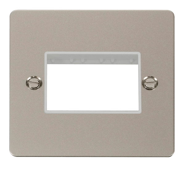 Click MiniGrid 1 Gang Plate Triple Switch Aperture - White – FPPN403WH