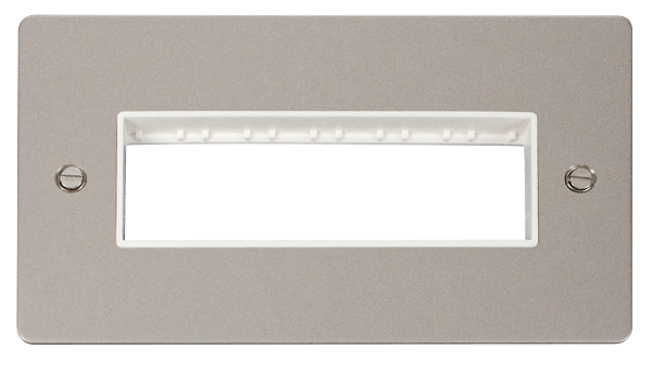 Click MiniGrid 2 Gang Plate 6 In-Line Switch Aperture - White – FPPN426WH