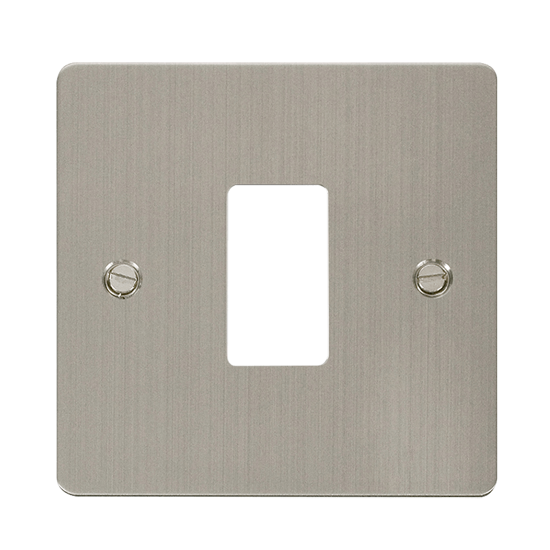 Click GridPro 1 Gang GridPro Frontplate - Stainless Steel – FPSS20401