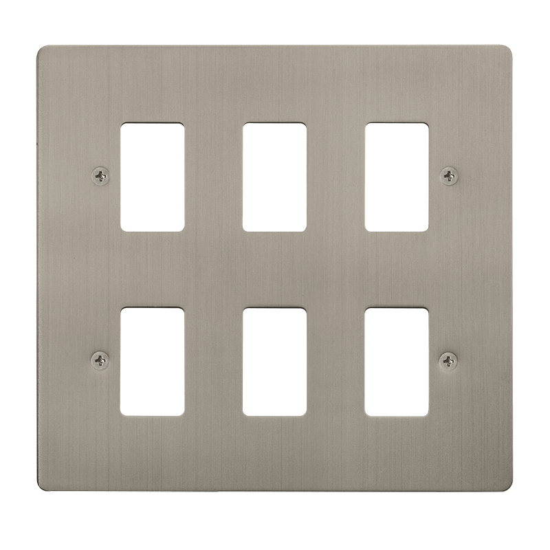 Click GridPro 6 Gang GridPro Frontplate - Stainless Steel – FPSS20506