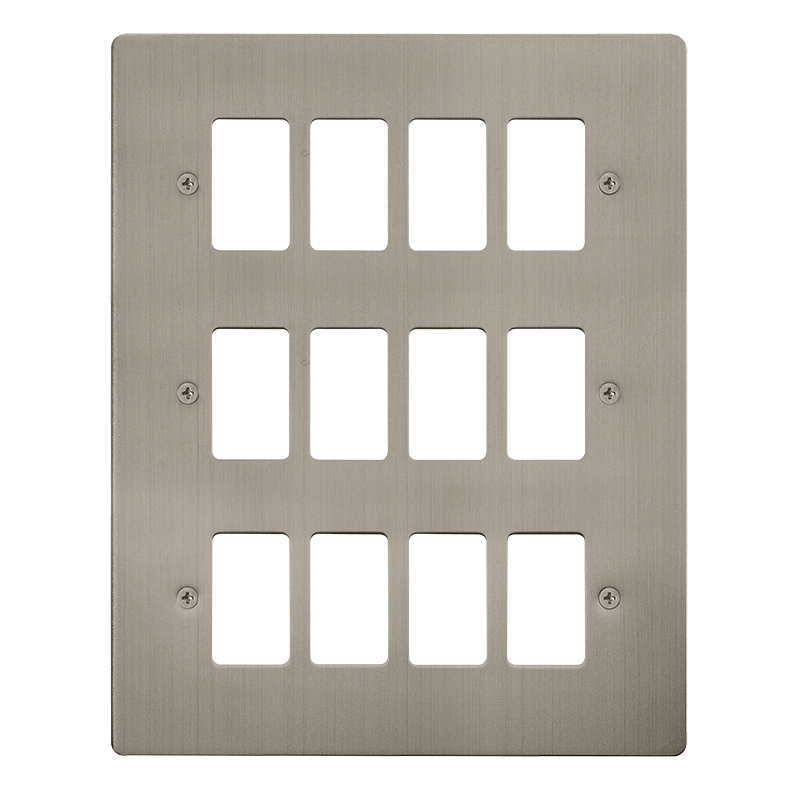 Click GridPro 12 Gang GridPro Frontplate - Stainless Steel – FPSS20512