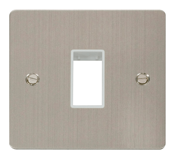 Click MiniGrid 1 Gang Plate Single Switch Aperture - White – FPSS401WH