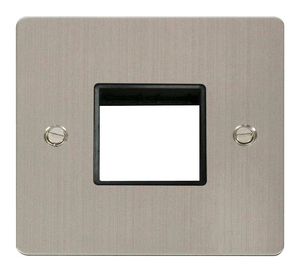 Click MiniGrid 1 Gang Plate Twin Switch Aperture - Black – FPSS402BK