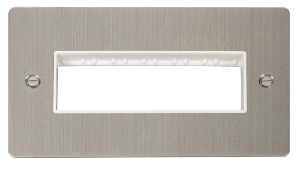 Click MiniGrid 2 Gang Plate 6 In-Line Switch Aperture - White – FPSS426WH