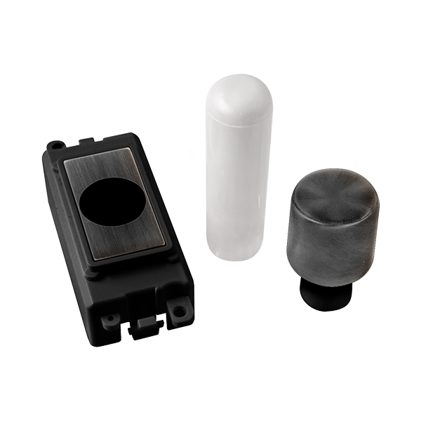 Click GridPro GRIDPRO 1 MODULE DIMMER MOUNTING KIT - BLACK INSERT - METAL MATT BRONZE – GM050BKBZ