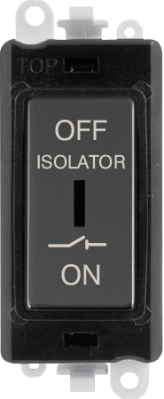 Click GridPro 10A 3 POLE FAN ISOLATION SWITCH - BLACK INSERT - BLACK NICKEL SWITCH – GM1030BKBN