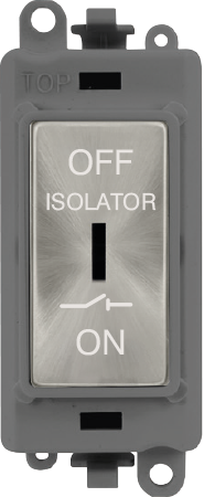 Click GridPro 10A 3 POLE FAN ISOLATION SWITCH - GREY INSERT - SATIN CHROME SWITCH – GM1030GYSC