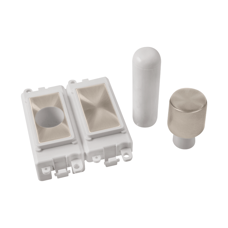 Click GridPro 2 Module Dimmer Mounting Kit - White - Brushed Stainless – GM150PWBS