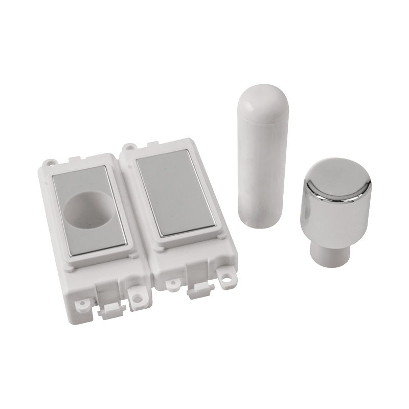 Click GridPro 2 Module Dimmer Mounting Kit - White - Polished Chrome – GM150PWCH