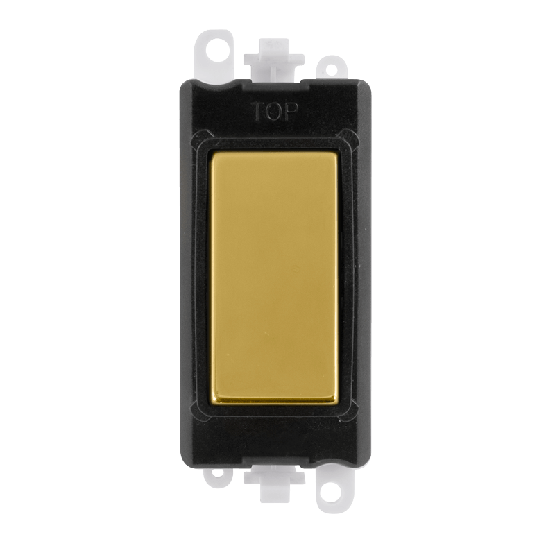 Click GridPro Blank Module - Black - Polished Brass – GM2008BKBR
