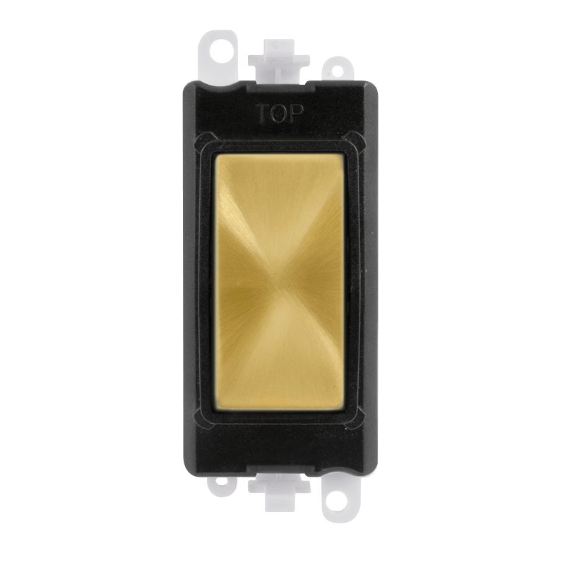 Click GridPro Blank Module - Black - Satin Brass – GM2008BKSB