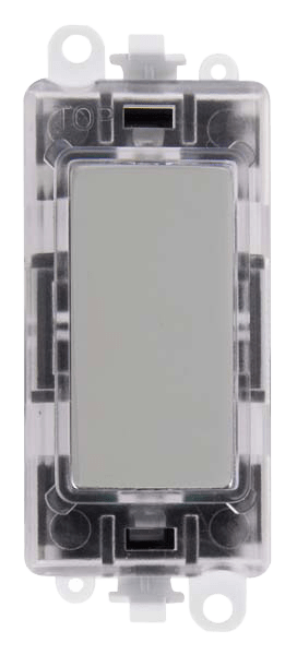 Click GridPro 250V~ Green Transparent Illuminated Blank Module - Polished Chrome – GM2008GTCH