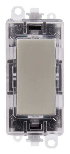 Click GridPro 250V~ Green Transparent Illuminated Blank Module - Pearl Nickel – GM2008GTPN