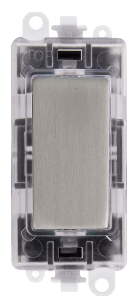 Click GridPro 250V~ Green Transparent Illuminated Blank Module - Stainless Steel – GM2008GTSS