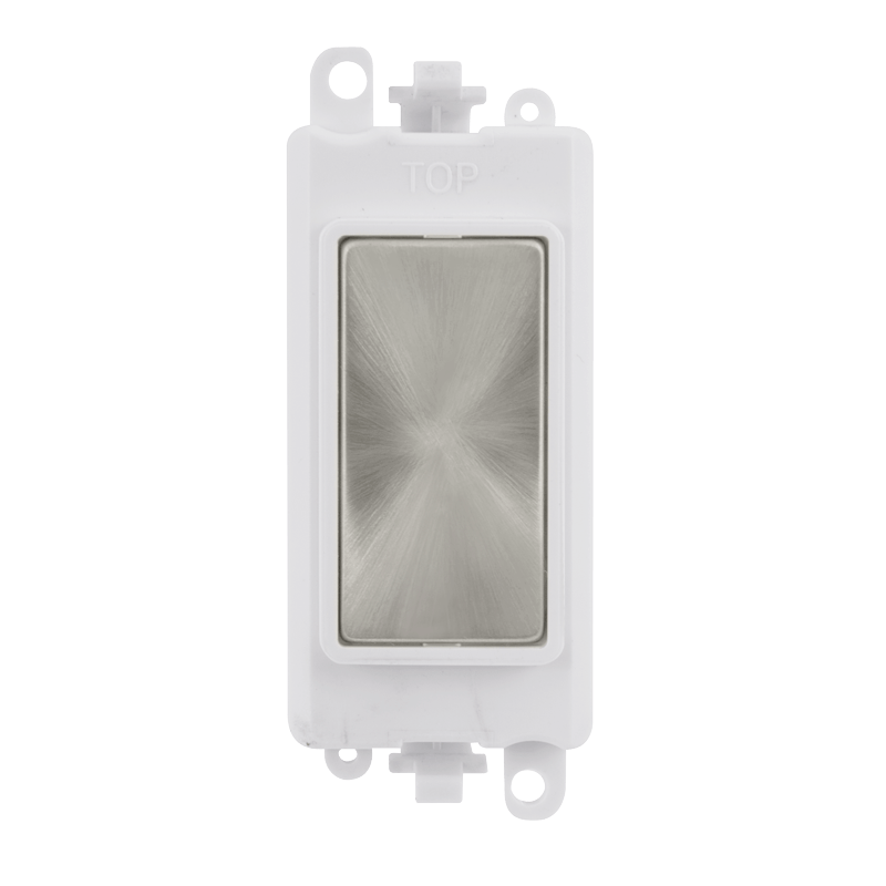 Click GridPro Blank Module - White - Satin Chrome – GM2008PWSC