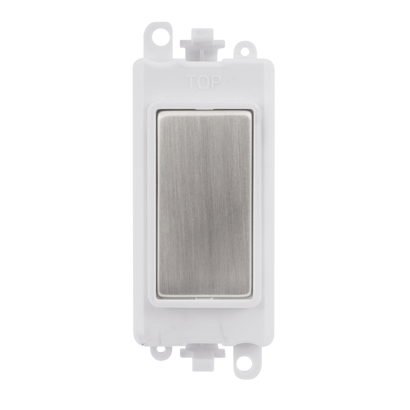 Click GridPro Blank Module - White - Stainless Steel – GM2008PWSS