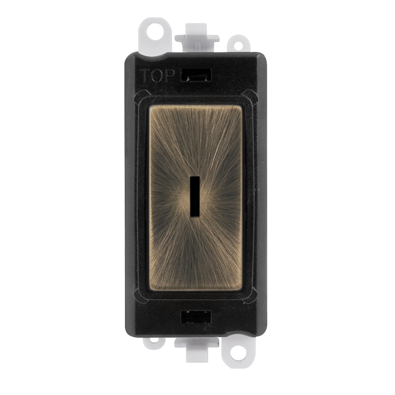 Click GridPro 20AX 2 Way Retractive Keyswitch Module - Black - Antique Brass – GM2014BKAB