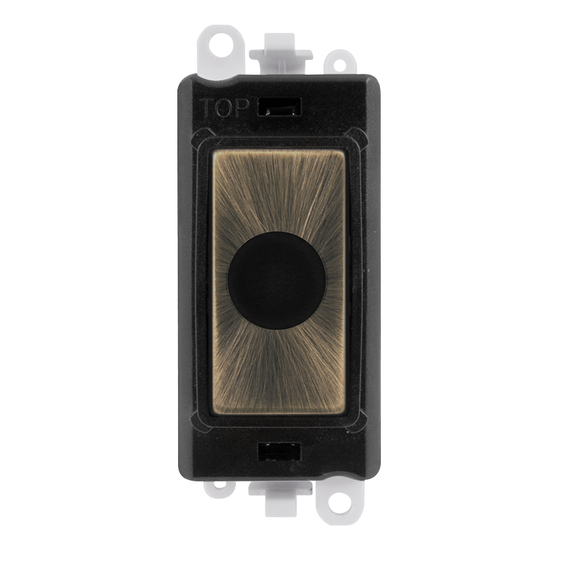 Click GridPro 20A Flex Outlet Module - Black - Antique Brass – GM2017BKAB