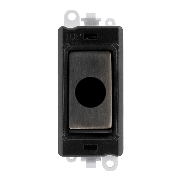 Click GridPro GRIDPRO 20A FLEX OUTLET MODULE - BLACK INSERT - METAL MATT BRONZE – GM2017BKBZ