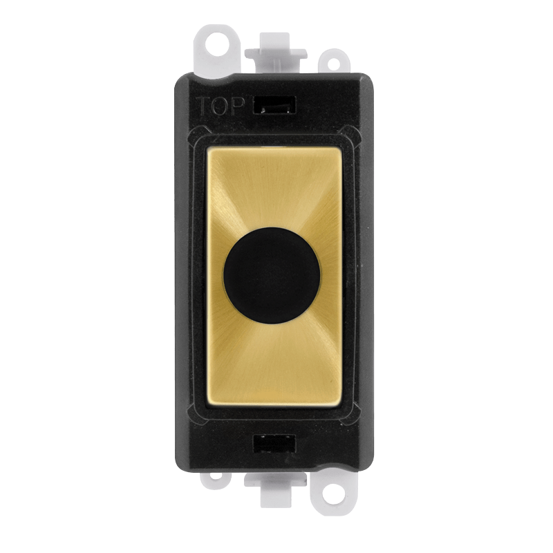 Click GridPro 20A Flex Outlet Module - Black - Satin Brass – GM2017BKSB