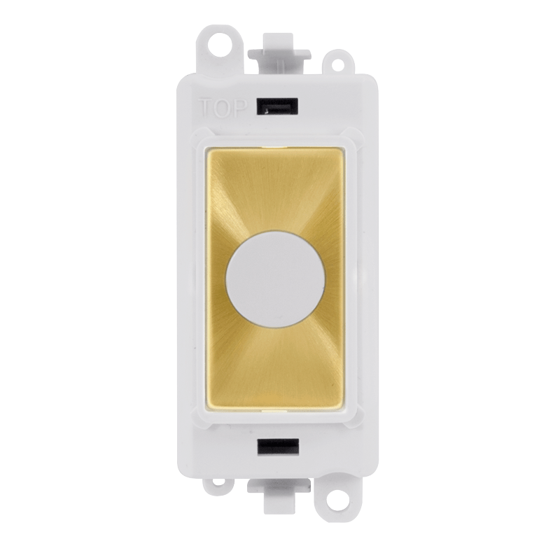 Click GridPro 20A Flex Outlet Module - White - Satin Brass – GM2017PWSB