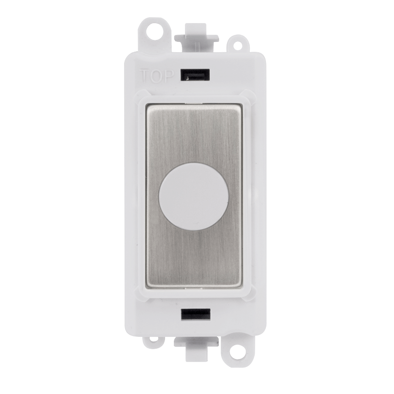 Click GridPro 20A Flex Outlet Module - White - Stainless Steel – GM2017PWSS