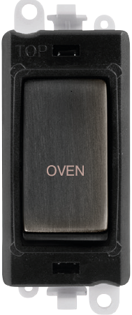 Click GridPro 20AX Double Pole Switch Module - Black - Matt Bronze - Oven – GM2018BKBZ-OV