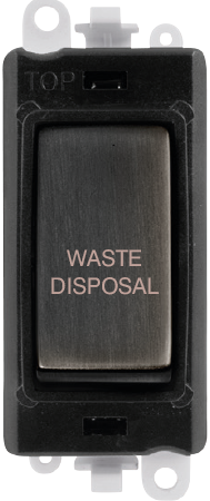 Click GridPro 20AX Double Pole Switch Module - Black - Matt Bronze - Waste Disposal – GM2018BKBZ-WD