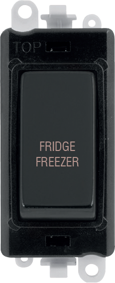 Click GridPro 20AX Double Pole Switch Module - Black - Matt Black - Fridge Freezer – GM2018BKMB-FF
