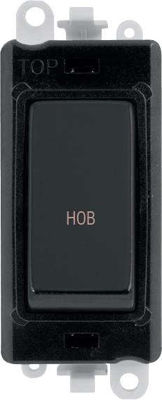 Click GridPro 20AX Double Pole Switch Module - Black - Matt Black - Hob – GM2018BKMB-HB