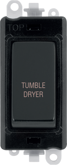 Click GridPro 20AX Double Pole Switch Module - Black - Matt Black - Tumble Dryer – GM2018BKMB-TD