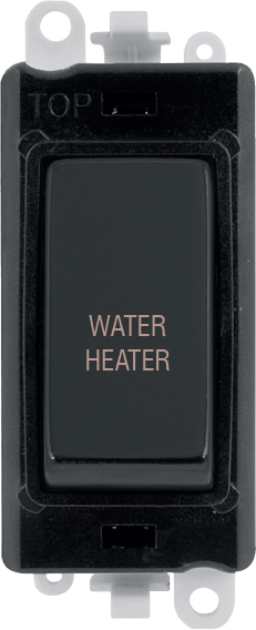 Click GridPro 20AX Double Pole Switch Module - Black - Matt Black - Water Heater – GM2018BKMB-WH