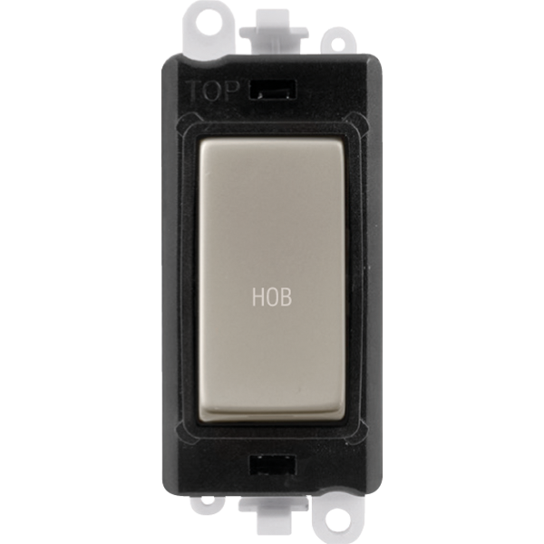 Click GridPro 20AX Double Pole Switch Module - Black - Pearl Nickel - Hob – GM2018BKPN-HB