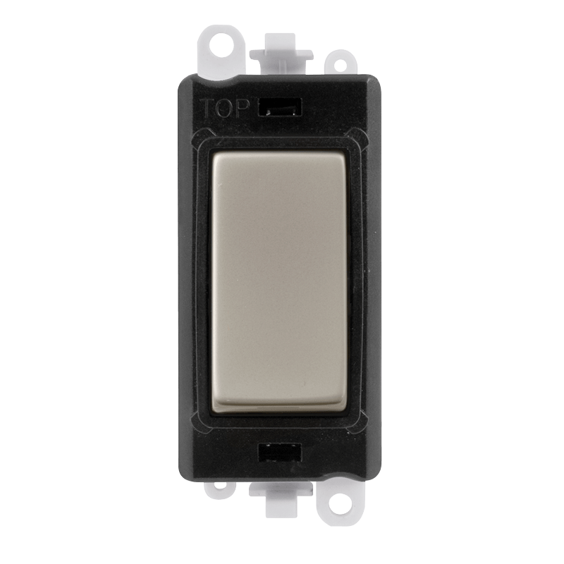 Click GridPro 20AX Double Pole Switch Module - Black - Pearl Nickel – GM2018BKPN