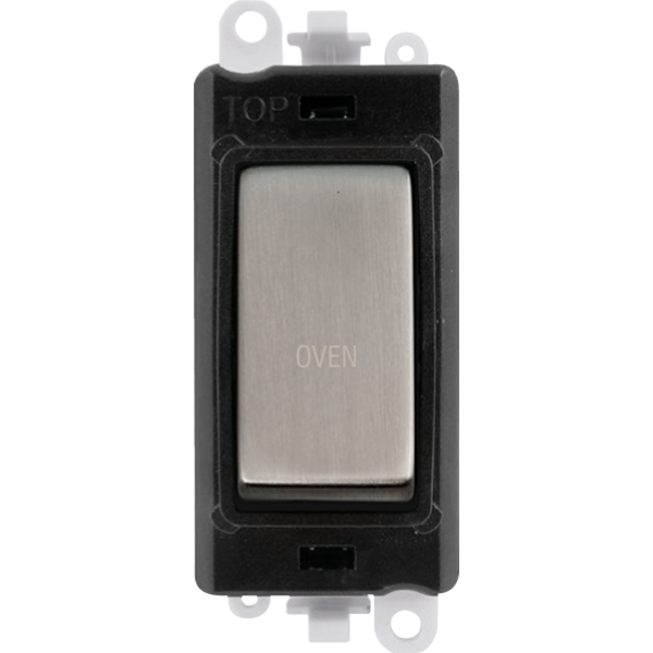 Click GridPro 20AX Double Pole Switch Module - Black - Stainless Steel - Oven – GM2018BKSS-OV