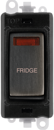 Click GridPro 20AX Double Pole Switch With Neon Module - Black - Matt Bronze - Fridge – GM2018NBKBZ-FD