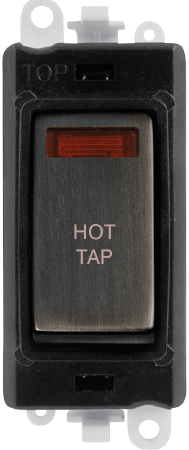 Click GridPro 20AX Double Pole Switch With Neon Module - Black - Matt Bronze - Hot Tap – GM2018NBKBZ-HT