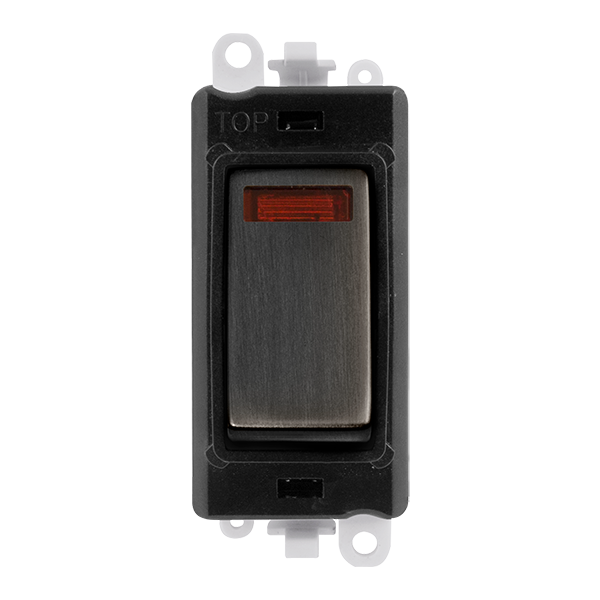 Click GridPro 20AX Double Pole Switch With Neon Module - Black - Matt Bronze – GM2018NBKBZ