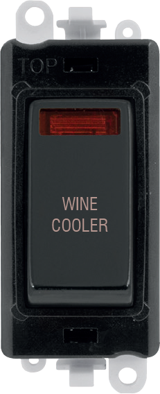 Click GridPro 20AX Double Pole Switch With Neon Module - Black - Metal Black - Wine Cooler – GM2018NBKMB-WC