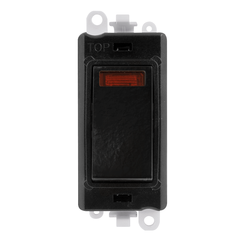 Click GridPro 20AX Double Pole Switch With Neon Module - Black – GM2018NBK