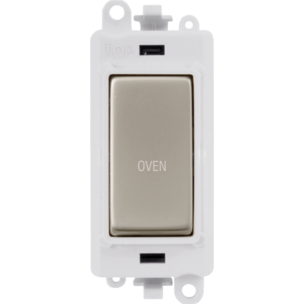Click GridPro 20AX Double Pole Switch Module - Polar White - Pearl Nickel - Oven – GM2018PWPN-OV