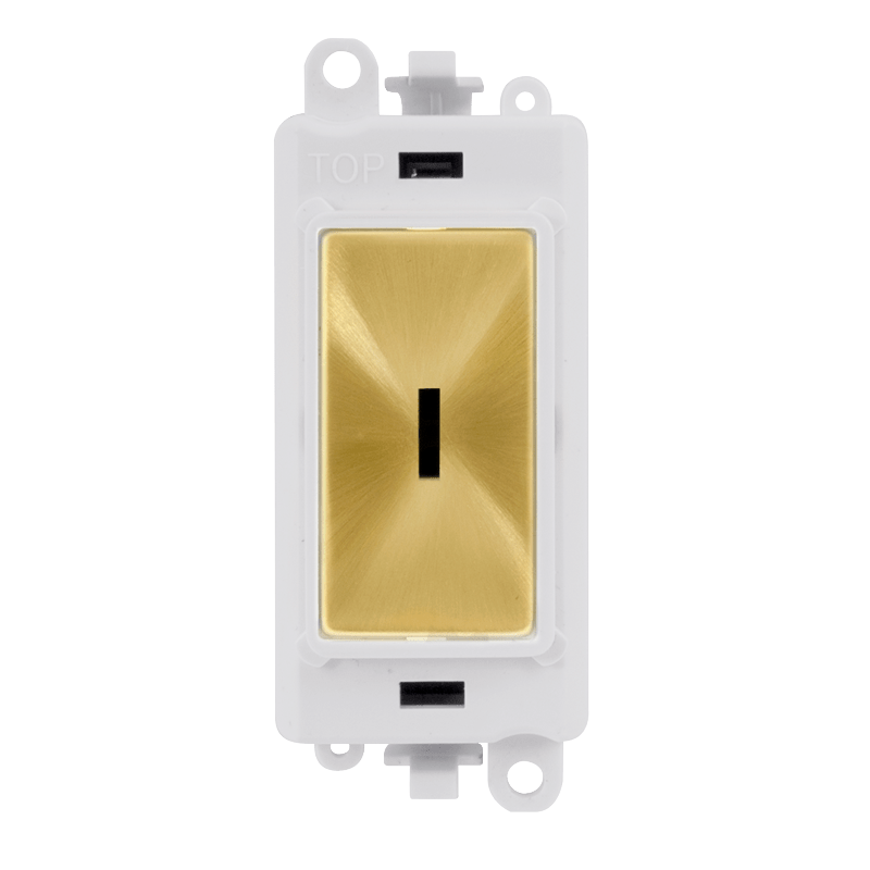 Click GridPro 20AX Intermediate Keyswitch Module - White - Satin Brass – GM2029PWSB
