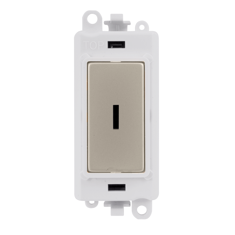 Click GridPro 20AX Double Pole Keyswitch Module - White - Pearl Nickel – GM2046PWPN