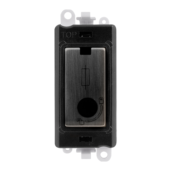 Click GridPro GRIDPRO 13A LOCKABLE FUSE MODULE - BLACK INSERT - METAL MATT BRONZE – GM2047-LBKBZ
