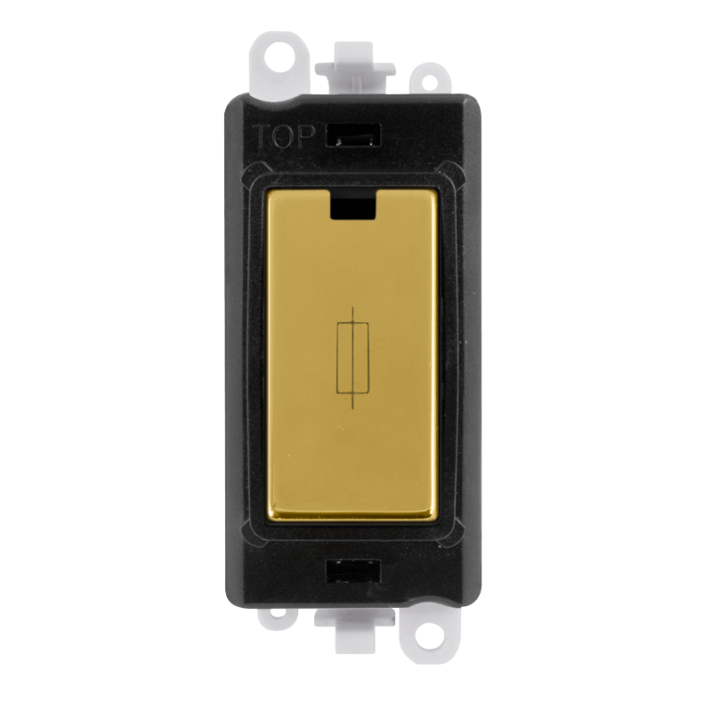 Click GridPro 13A Fused Module - Black - Polished Brass – GM2047BKBR