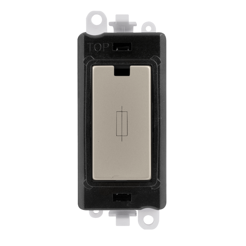 Click GridPro 13A Fused Module - Black - Pearl Nickel – GM2047BKPN