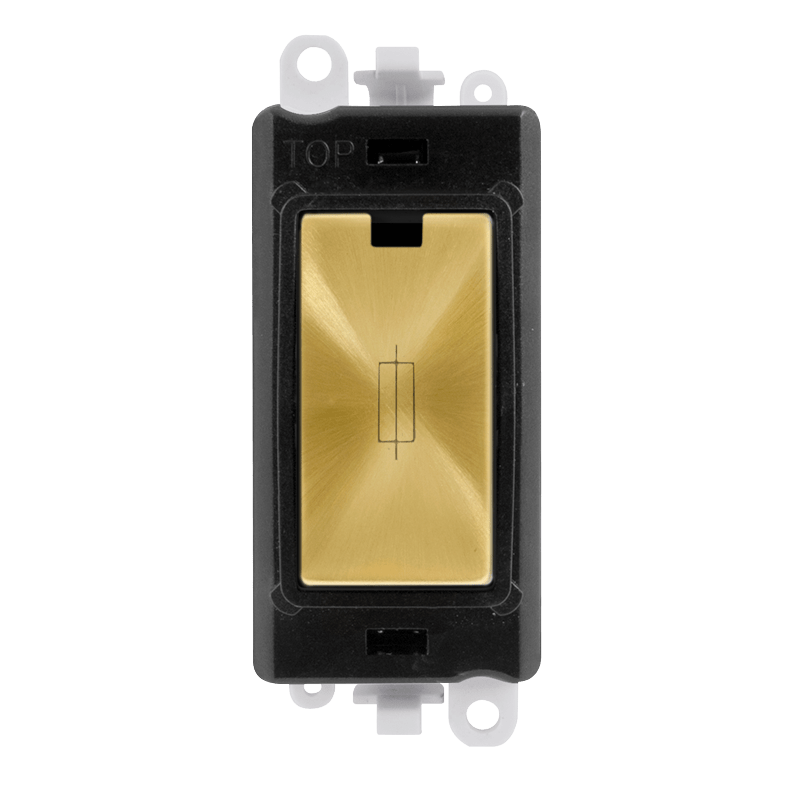 Click GridPro 13A Fused Module - Black - Satin Brass – GM2047BKSB