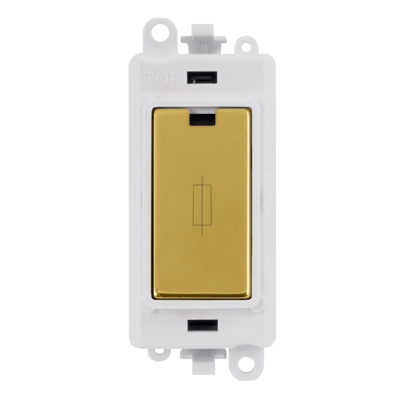 Click GridPro 13A Fused Module - White - Polished Brass – GM2047PWBR